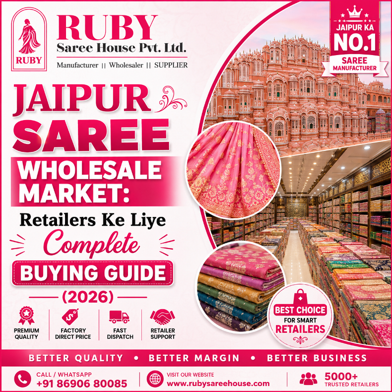 Jaipur Saree Wholesale Market: Retailers Ke Liye Complete Buying Guide