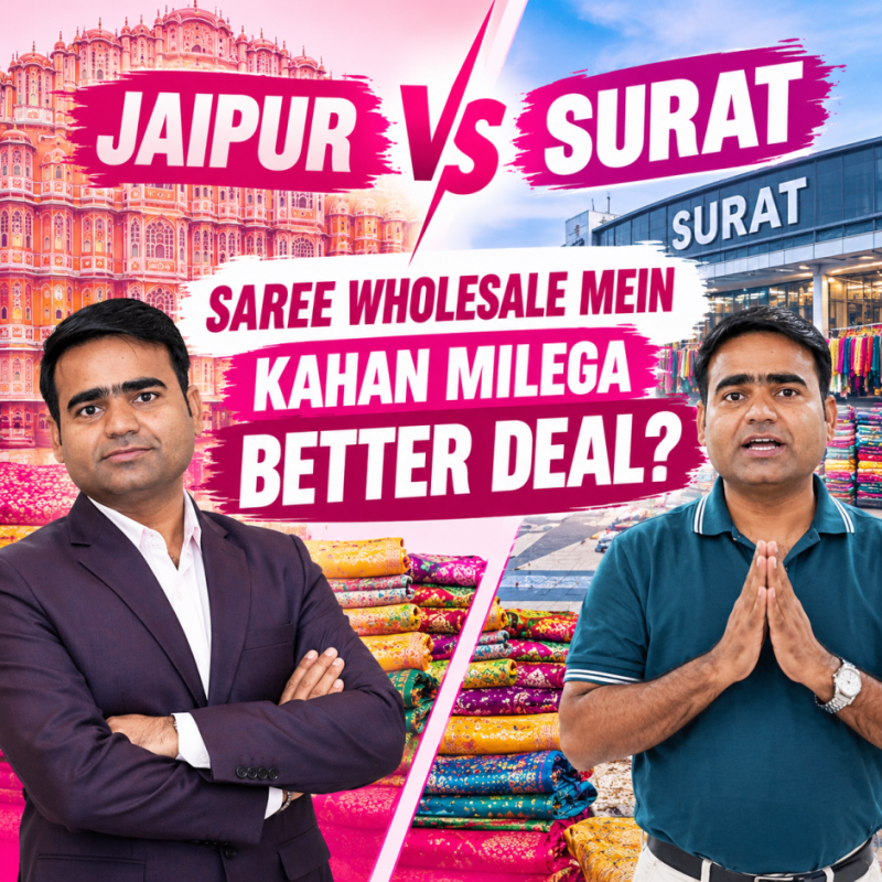 Jaipur vs Surat — Saree Wholesale Mein Kahan Milega Better Deal?