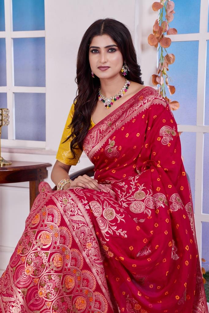 DOLA SILK BANDHEJ SAREE