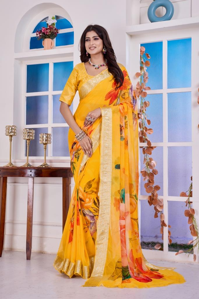 CHIFFON DIGITAL PRINT SAREE
