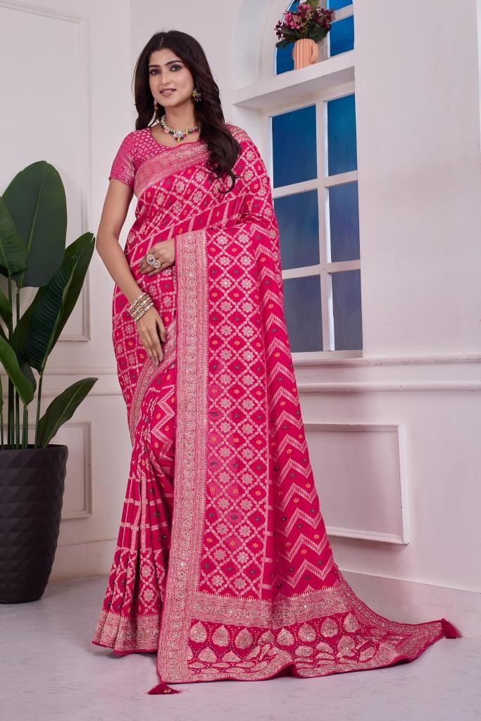 DOLA SILK MIRROR WORK SAREE