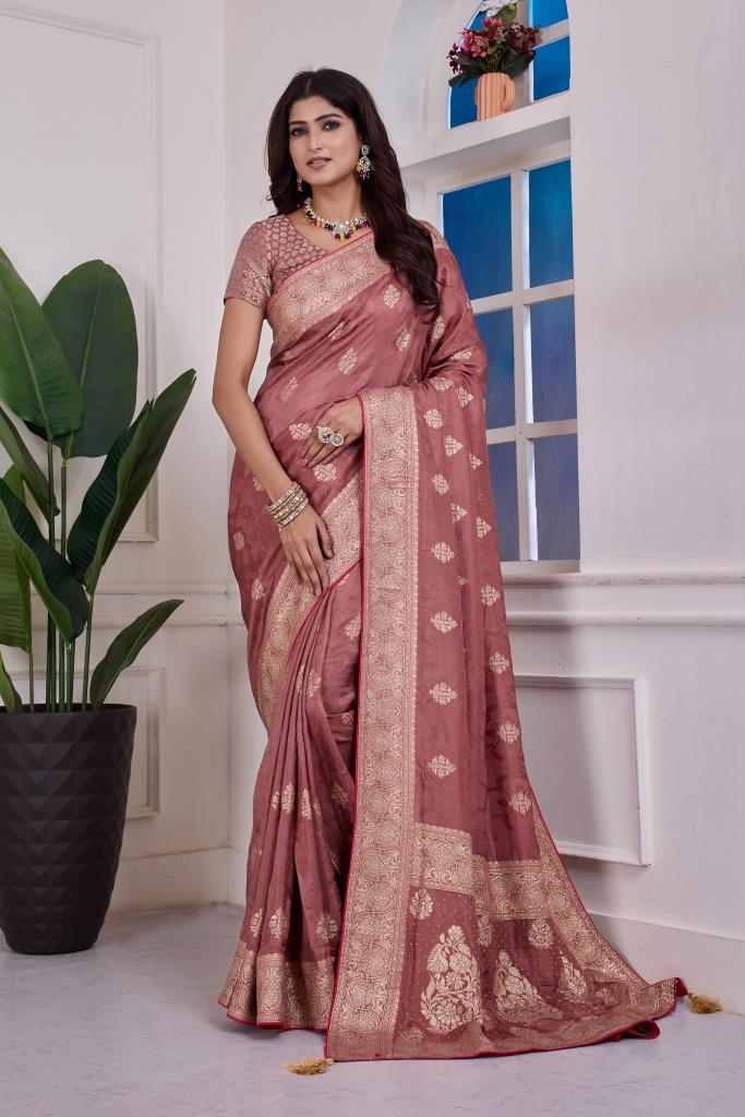 DOLA SILK ZARKAN SIROSKI WORK SAREE