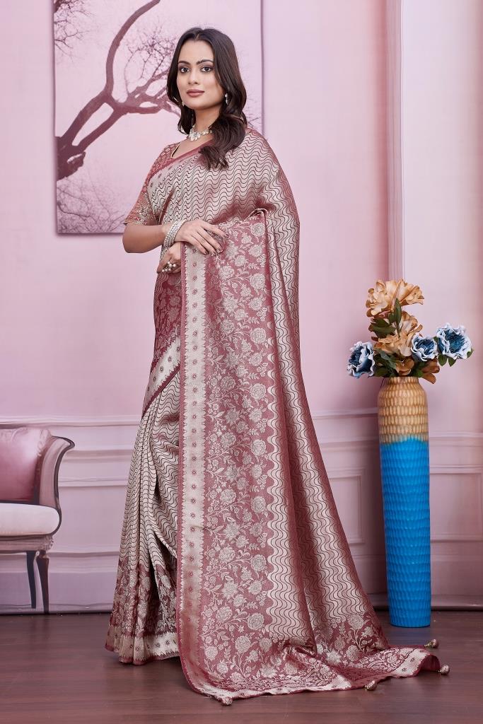 ZIROF VIVING FANCY VIVING ZARI SAREE