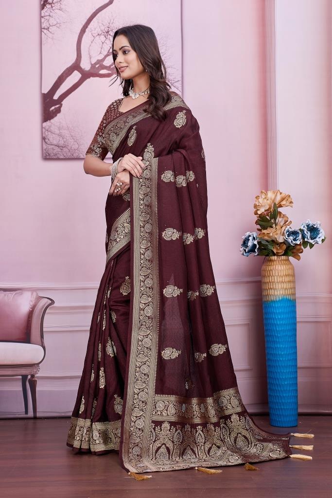 DOLA JACQUARD SIROSKI SAREE